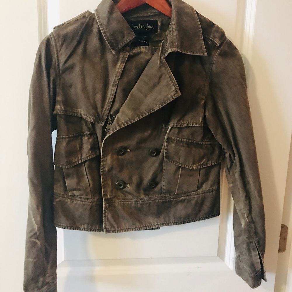 Olive Green Distressed Jacket